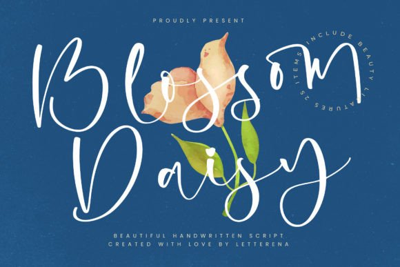 Blossom Daisy: A Modern Script Font for Digital Design