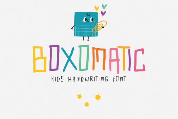 Boxomatic: A Playful Script Handwritten Font for Editors