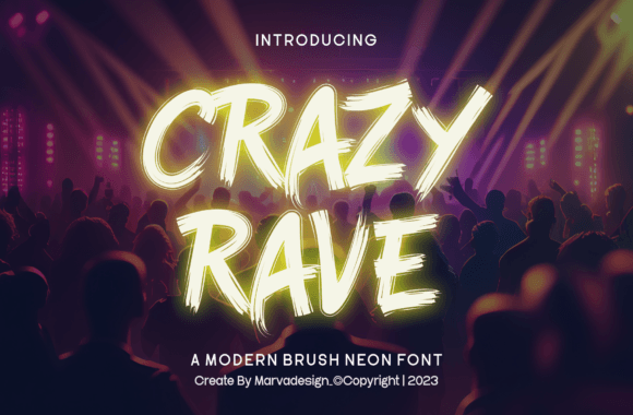 Crazy Rave: A Vibrant Script Handwritten Font for Editorial Impact