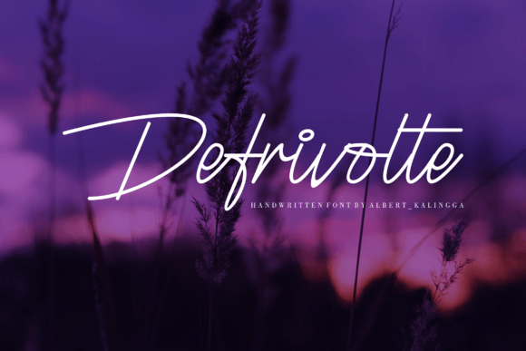 Defrivolte: A Stylish Script Font for Digital Branding