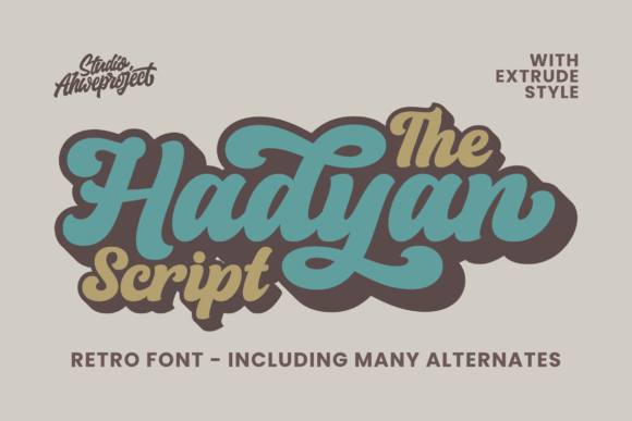 Hadyan: The Bold Retro Script Font for Viral Marketing