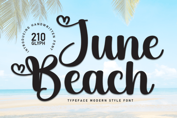June Beach: A Charming Script Handwritten Font for Editors