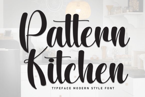 Pattern Kitchen: A Modern Script for Elegant Branding