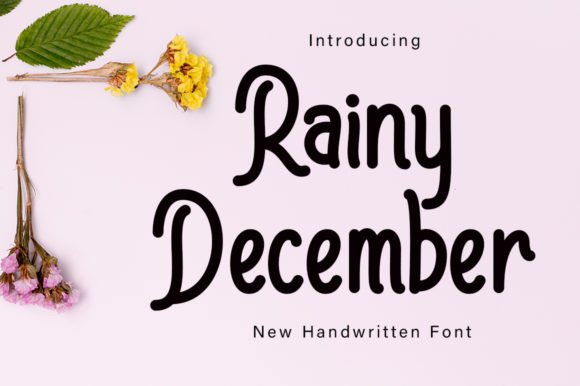 Rainy December Font for Handmade Labels and Invitations