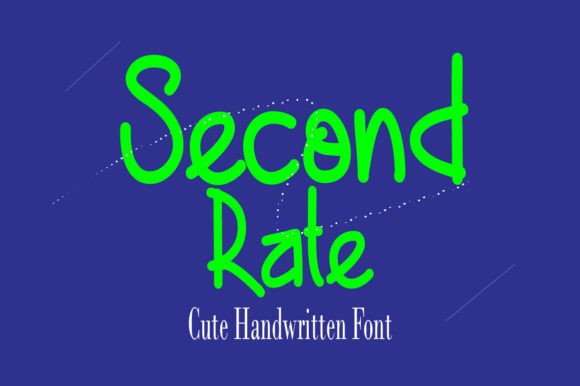 Second Rate: A Modern Script Font for Digital Design