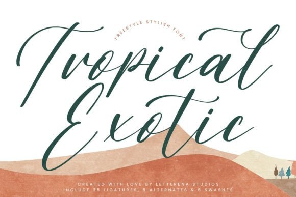 Tropical Exotic: A Modern Script Font for Elegant Branding