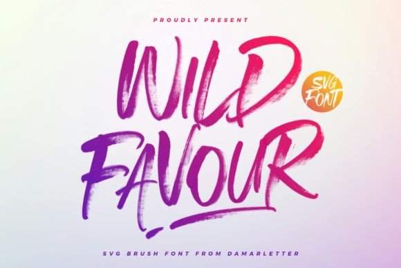 Wild Favour: A Bold SVG Brush Font for Web Design